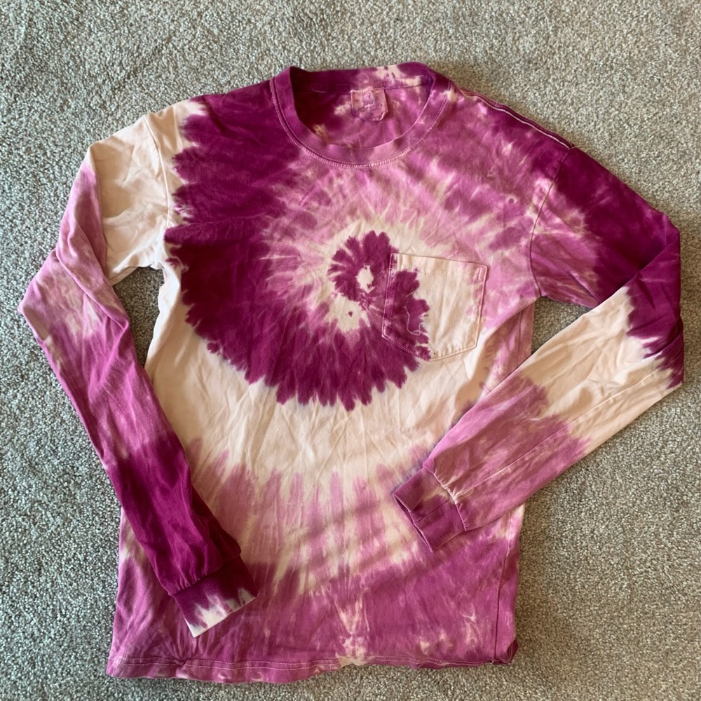 IVORY ELLA LONG SLEEVE PINK TYE DYE